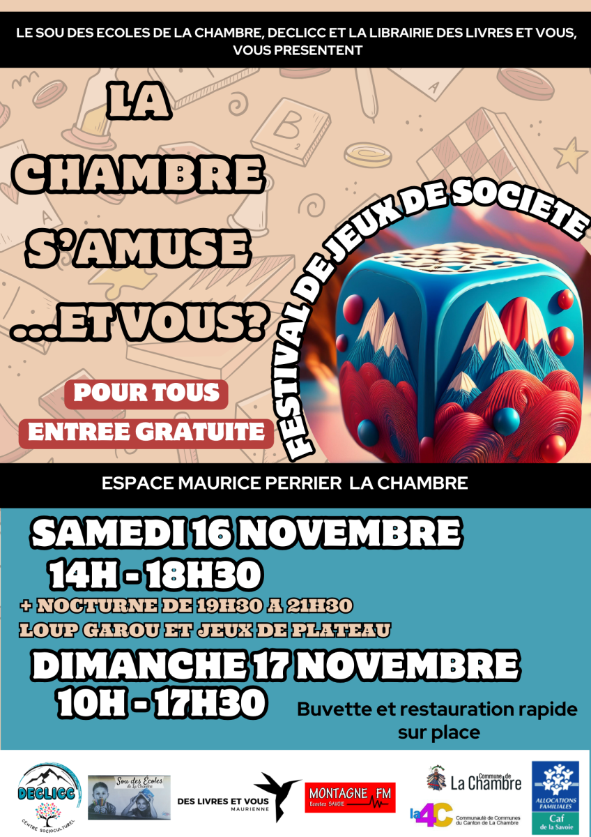 FESTIVAL DU JEU DE SOCIÉTÉ - 16/11/2024 et 17/11/2024