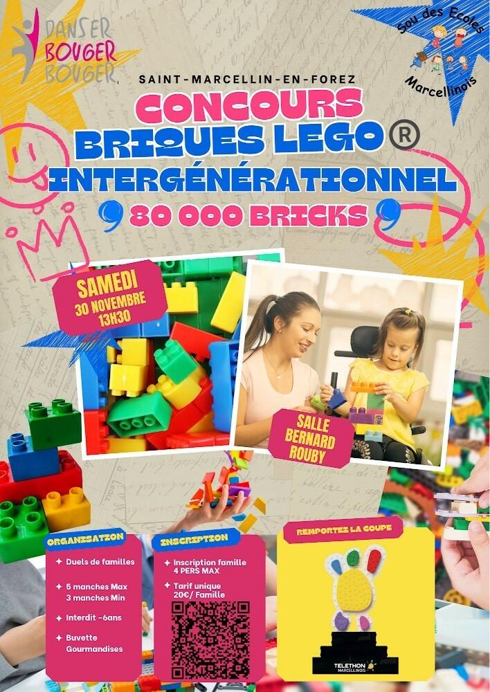 TÉLÉTHON CONCOURS INTERGÉNÉRATIONNEL DE 80 000 BRIQUES LEGO®