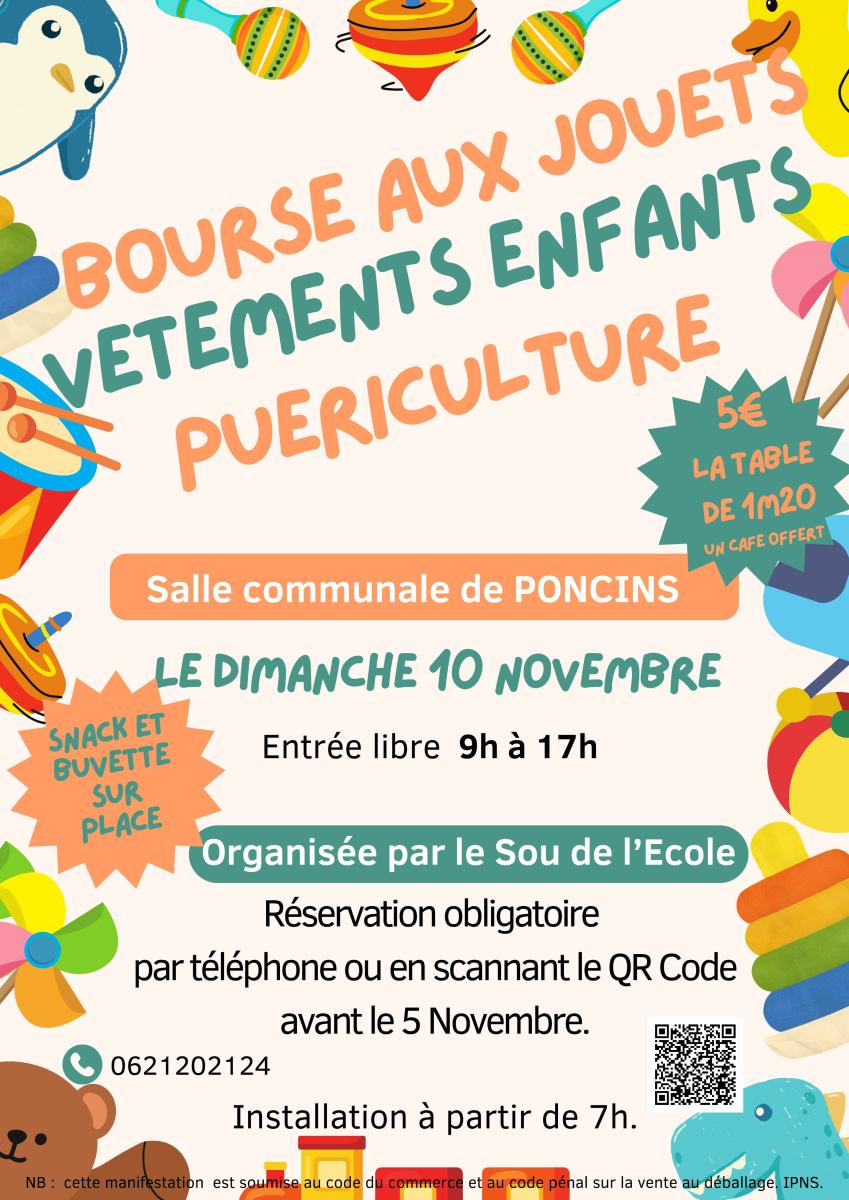 Bourse aux jouets le dimanche 10 novembre