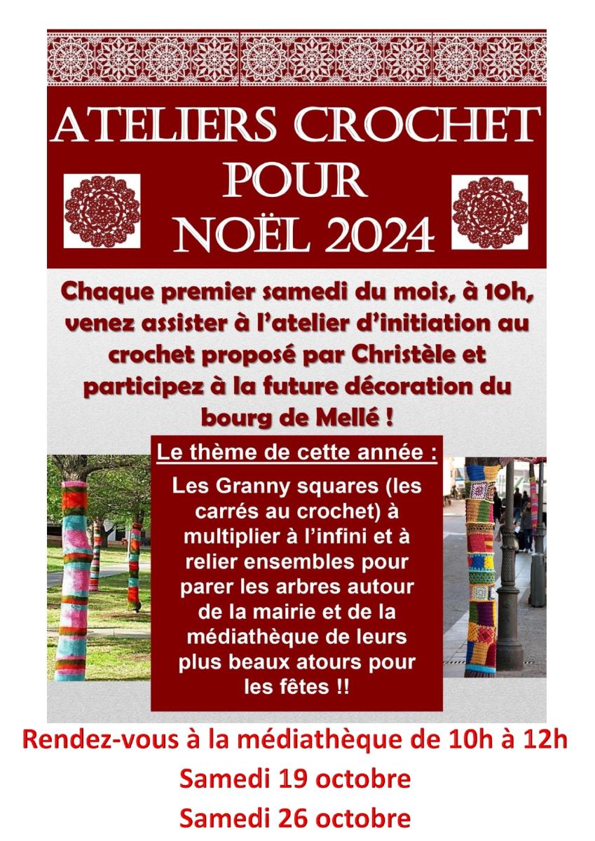 Atelier crochet à la médiathèque : samedi 19 et 26 octobre