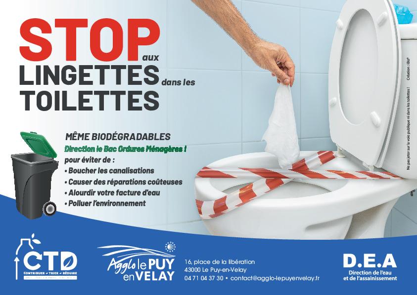 Stop aux lingettes dans les toilettes 