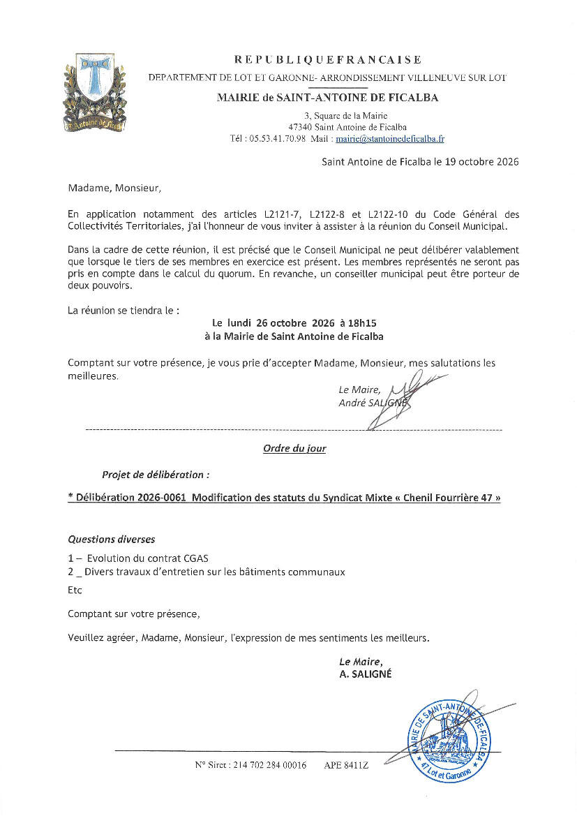 Conseil Municipal