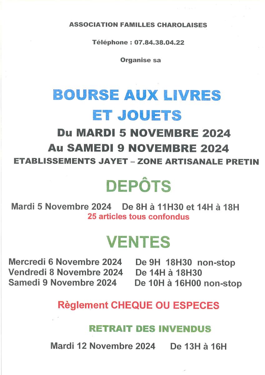 Bourse aux livres et aux jouets