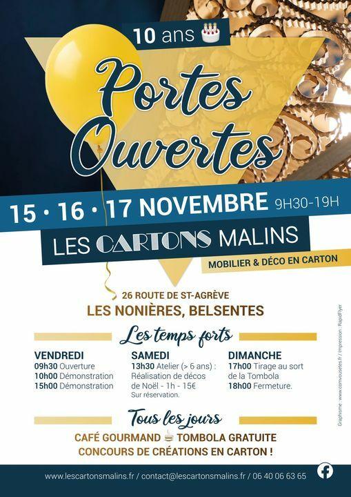 Les Cartons Malins : 3 journées Portes Ouvertes