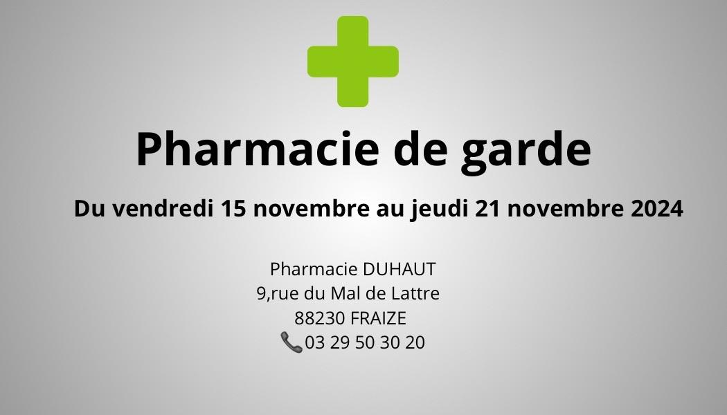 Pharmacie de garde