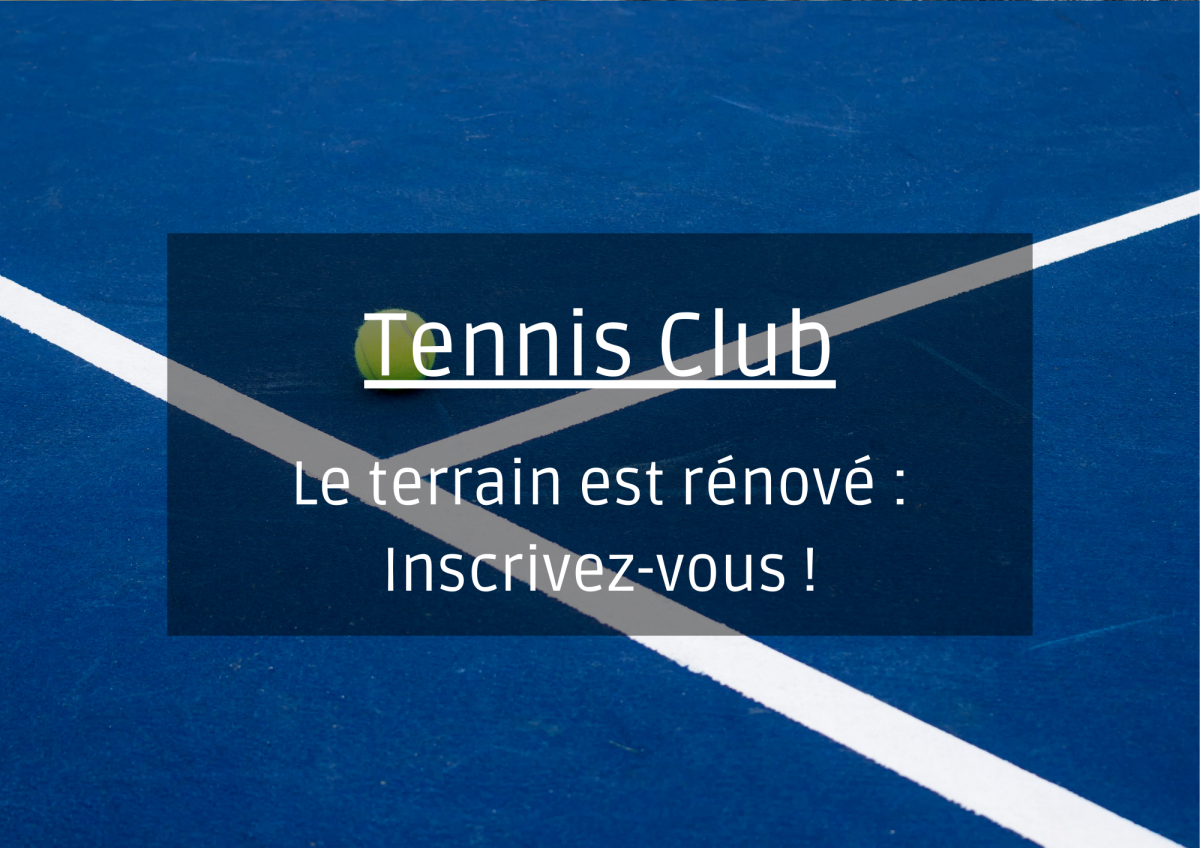 Inscriptions au Tennis Club 🎾