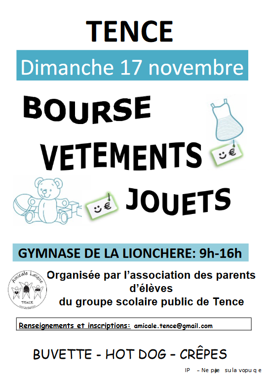 Bourse vêtements et jouets