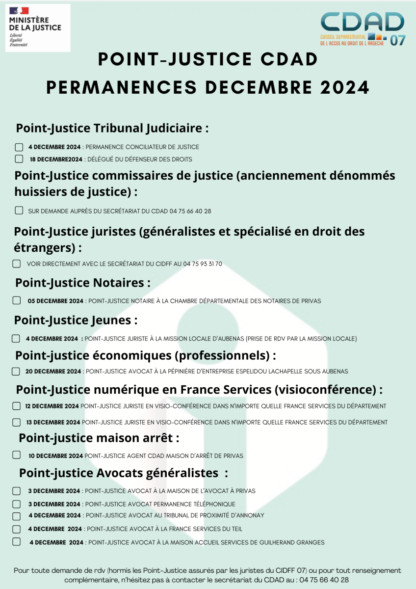 Planning point-justice décembre 2024