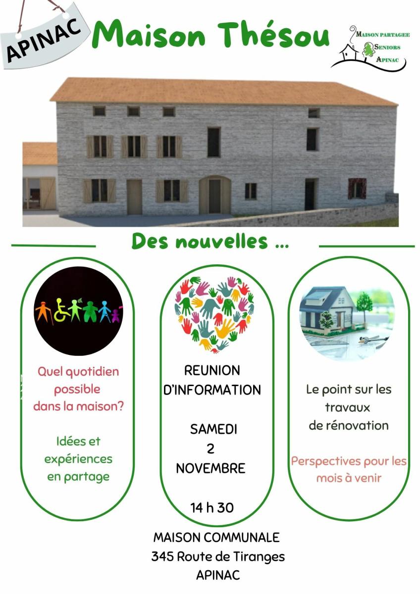 Maison partagée séniors : réunion le 2 novembre