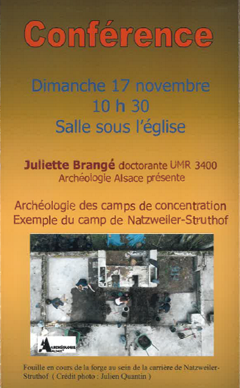 Conférence ARCHEOLOGIE DES CAMPS DE CONCENTRATION