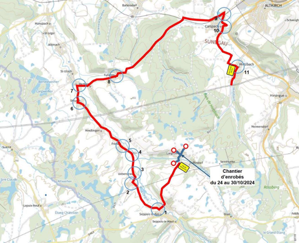 Travaux de réfection de la chaussée D 171