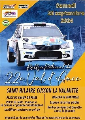 22ème Rallye du Val d'Ance - Samedi 28 septembre 2024