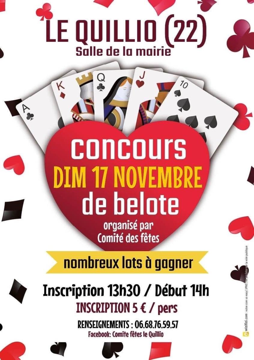 Concours de cartes organisé par le comité des fêtes