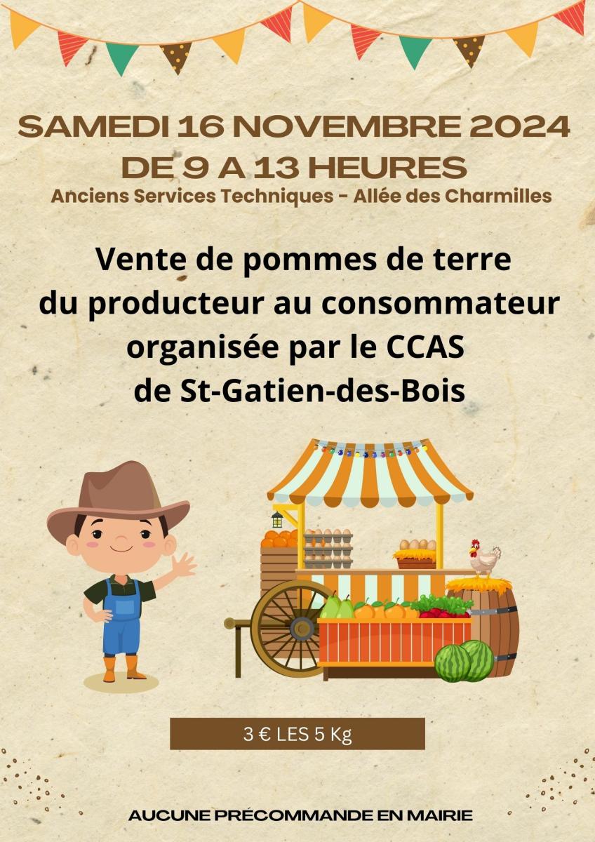 Vente de Pommes de terre