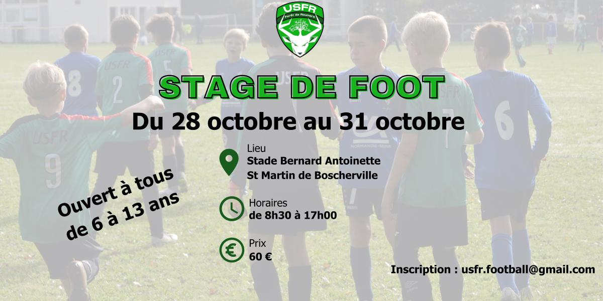 Stage Football USFR - 28 octobre au 31 octobre 2024