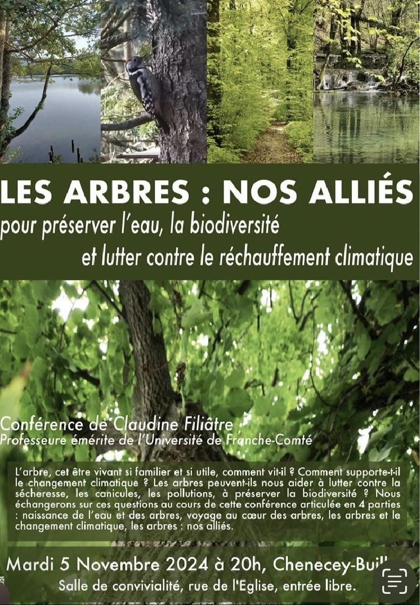 rappel conférence sur les arbres demain soir