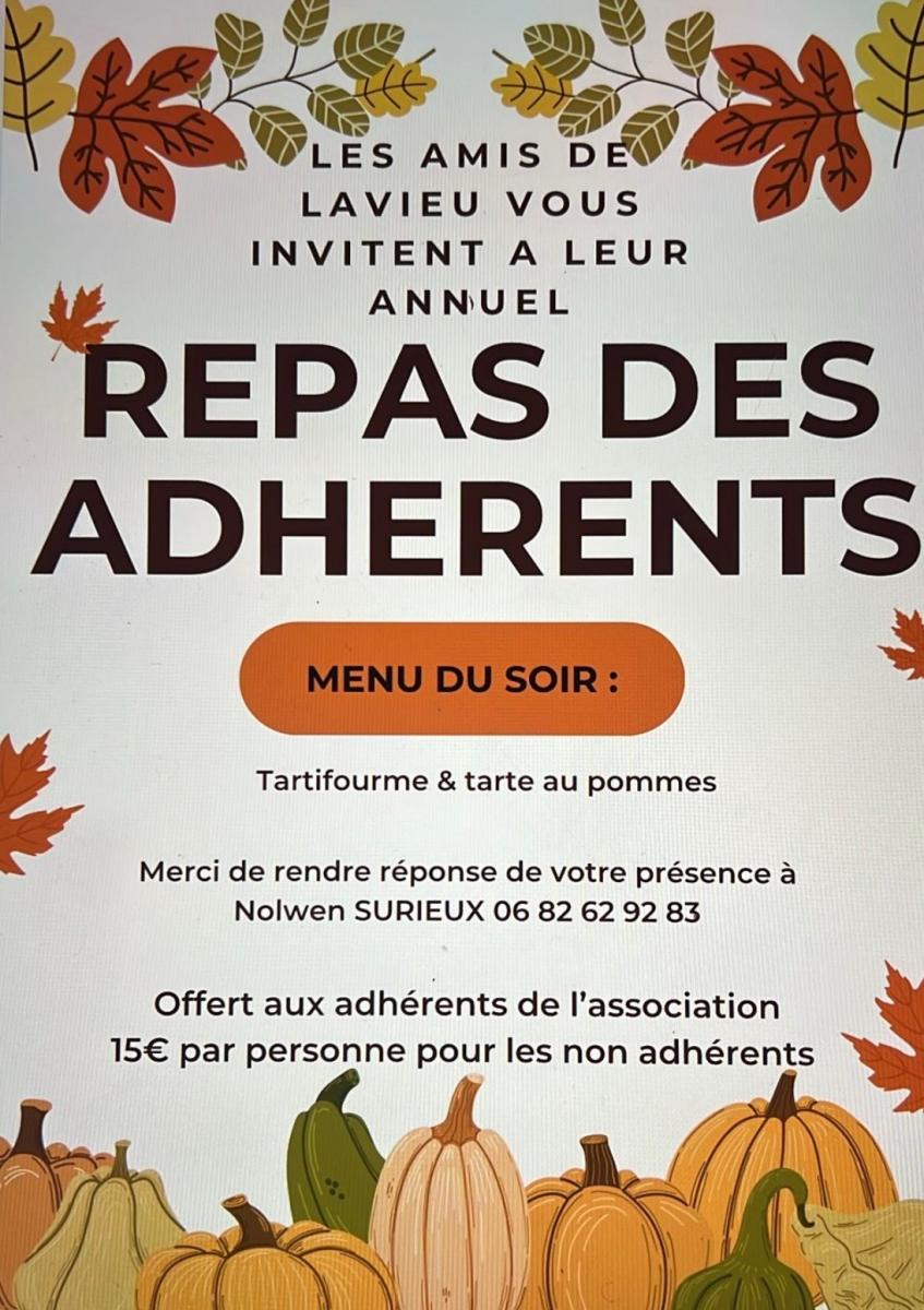 Amis de Lavieu. Repas des adhérents