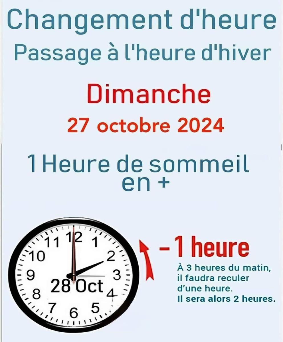 🕛Changement d'heure ⏰️