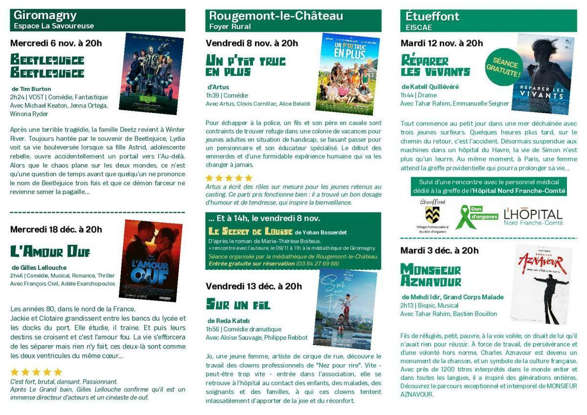 Ciné volant: programmation novembre-décembre