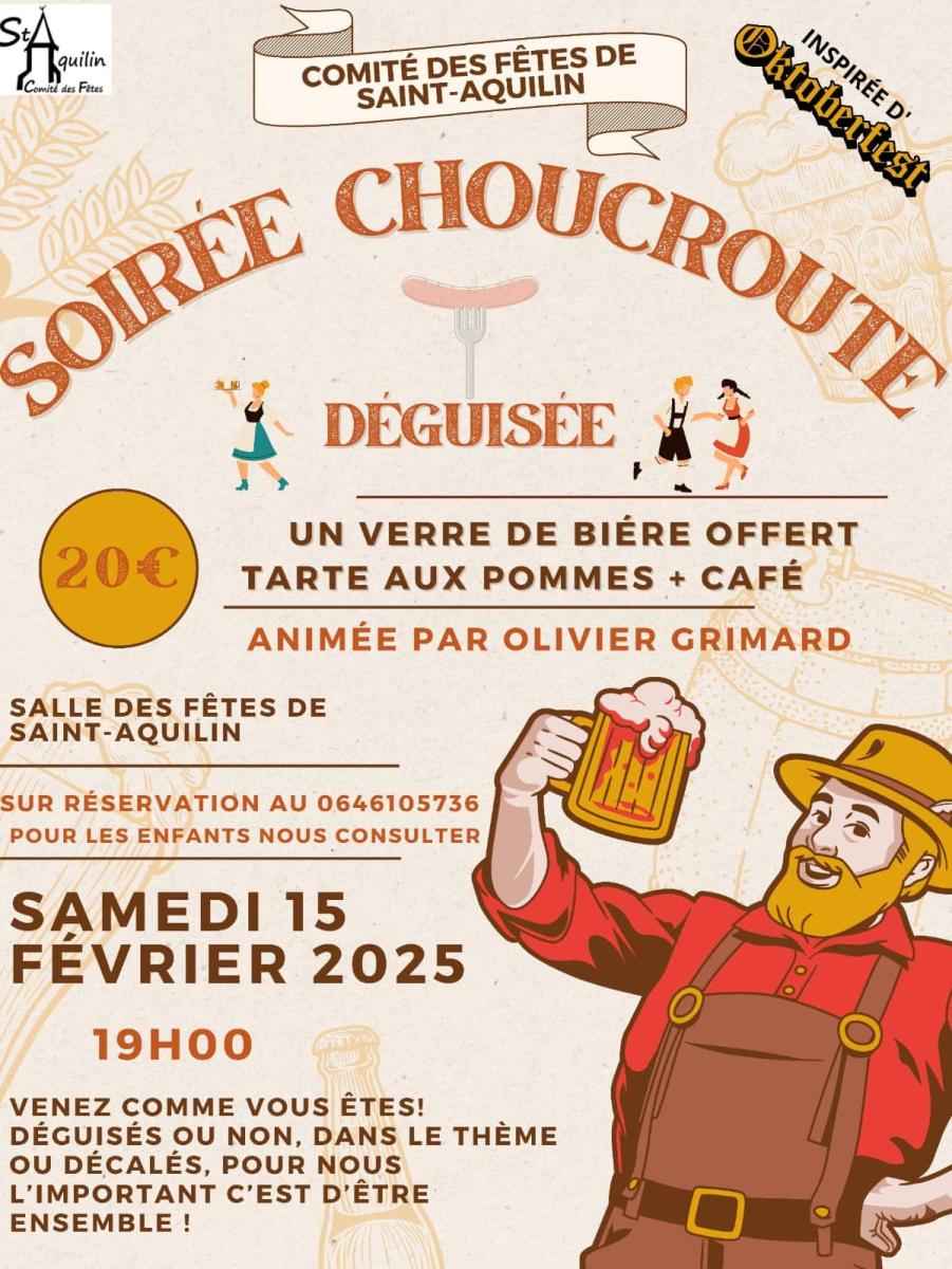 Soirée Choucroute déguisée - ST AQUILIN