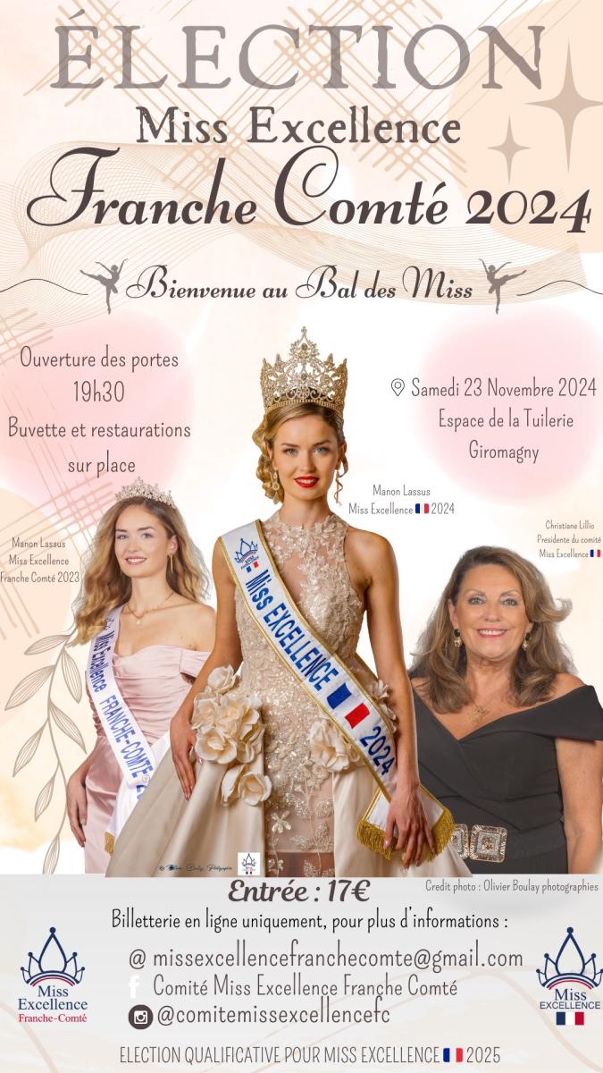 Eléction Miss Excellence 2024 Samedi 23 à paritr de 19h30