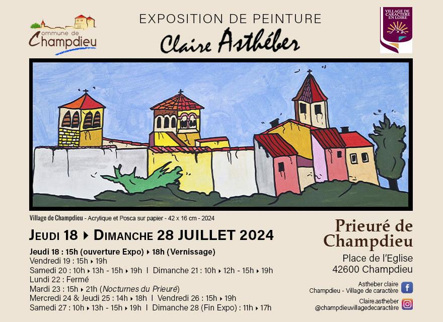 Expo Peintures de C. Astheber au prieuré de Champdieu