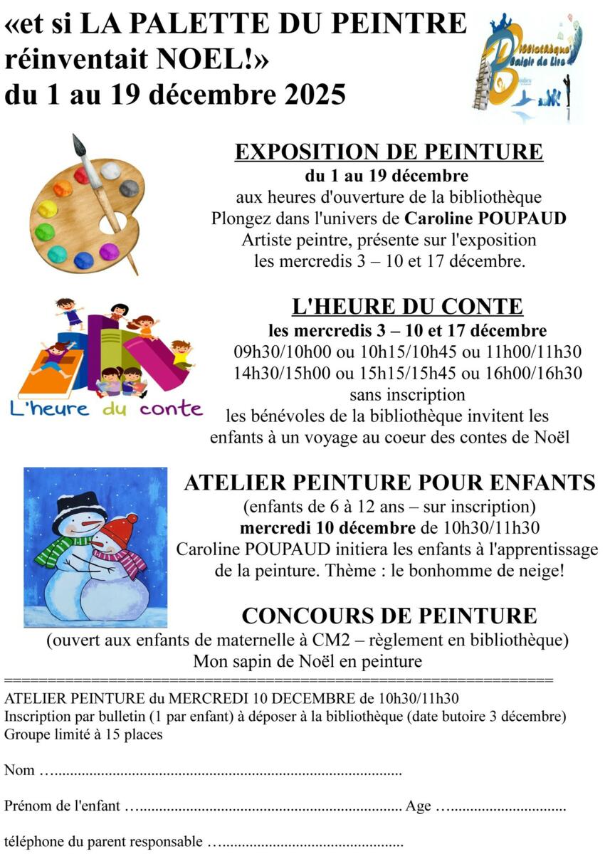 Animations noël à la bibliothèque