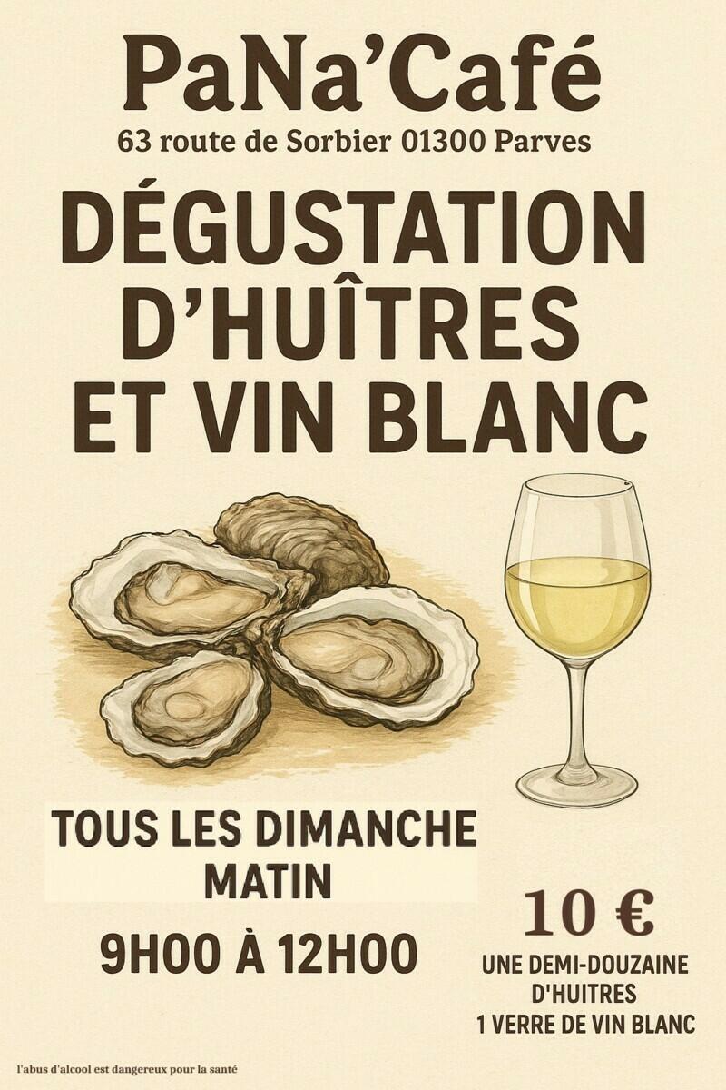 Dégustation huitres au PaNa'café