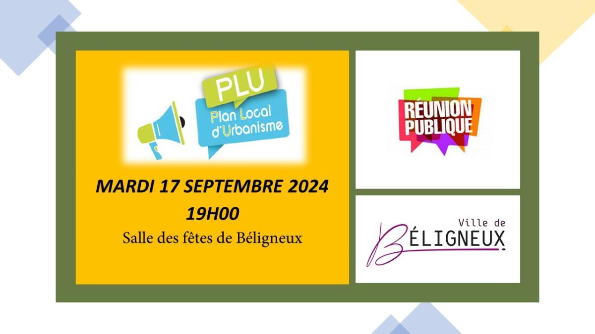 RÉUNION PUBLIQUE PLU