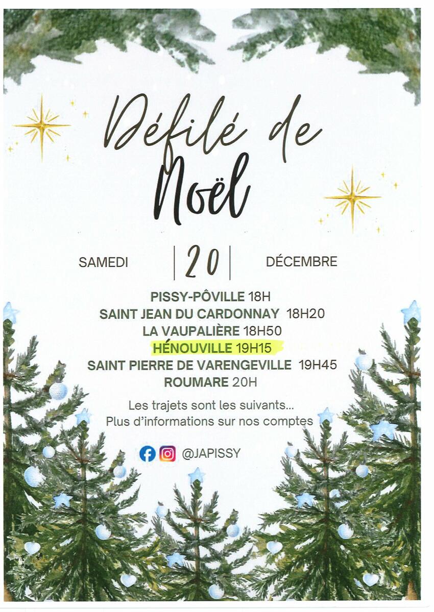 Parade de Noël des tracteurs illuminés