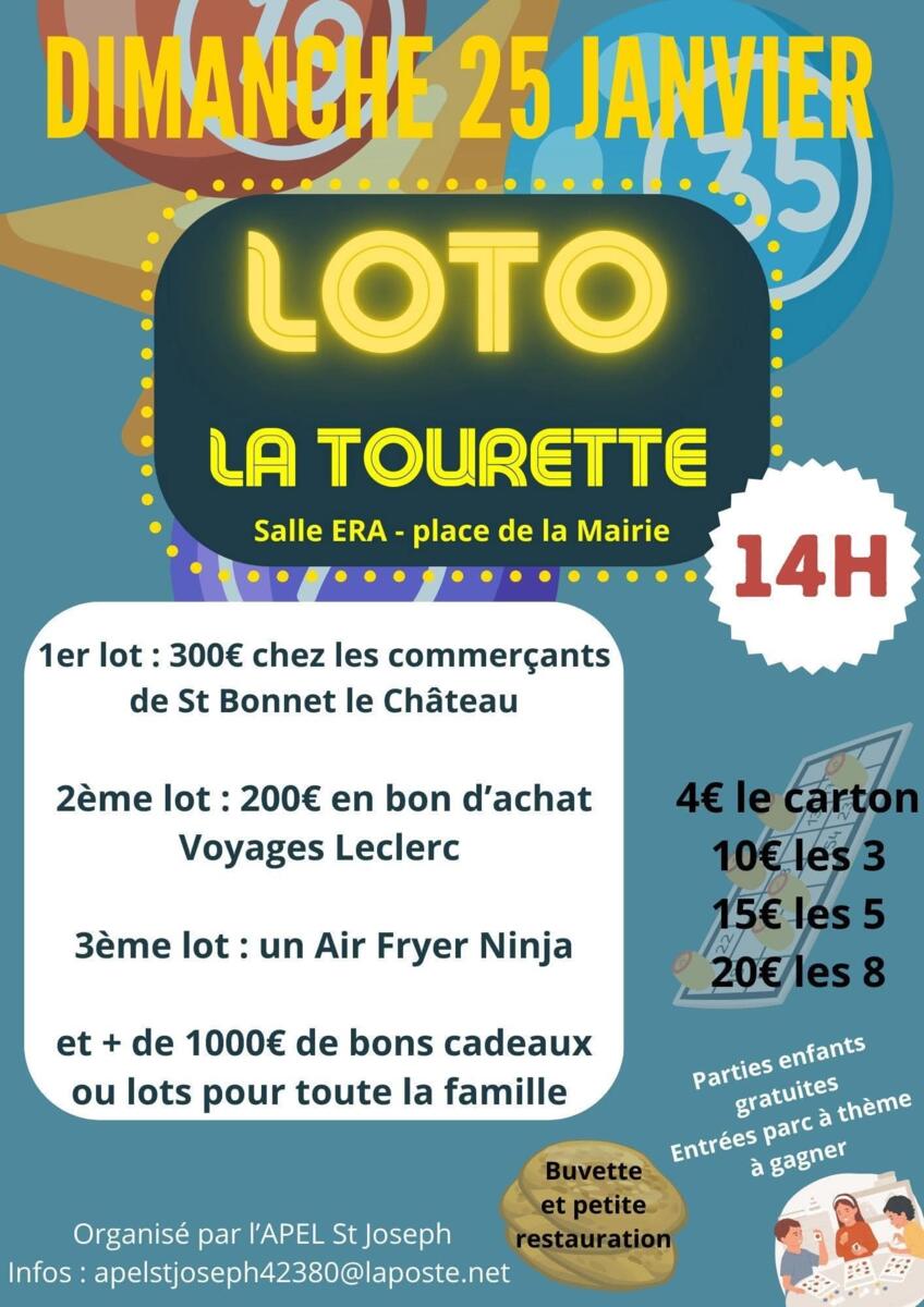 🎉 Grand LOTO de l’APEL Saint-Joseph ! 🎉
