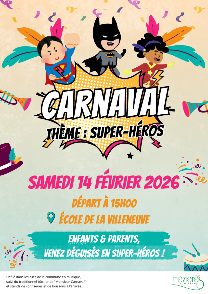 🎭 Carnaval – Thème Super-héros 🦸‍♀️🦸‍♂️