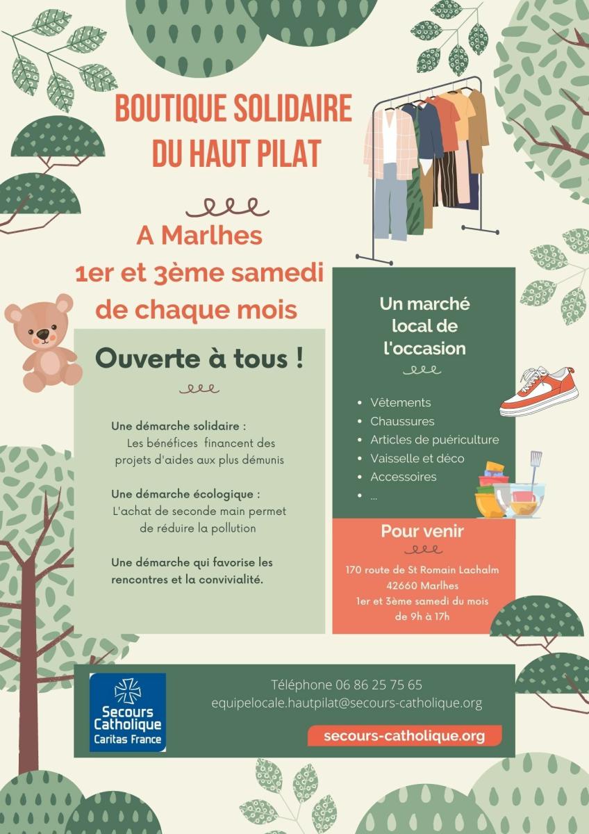 Ouverture de la boutique solidaire du Haut-Pilat à Marlhes