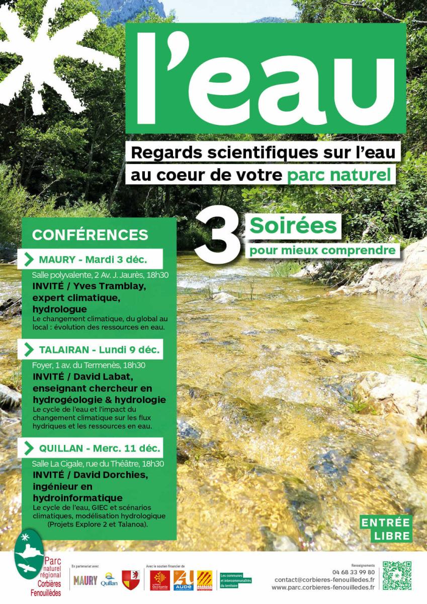 { L'EAU } 💧 3 Soirées-Débats sur le thème de l'eau !