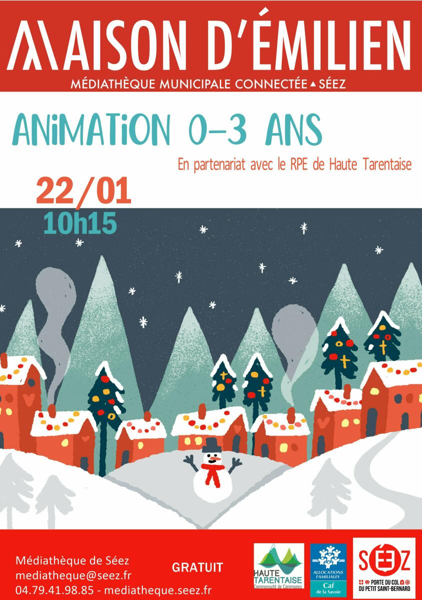 Animation pour les 0 à 3 ans à la médiathèque