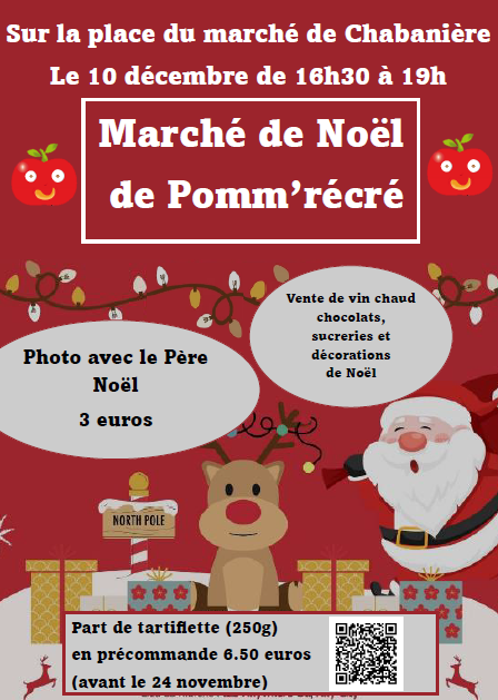 Marché de Noël de l'association Pomm'Récré