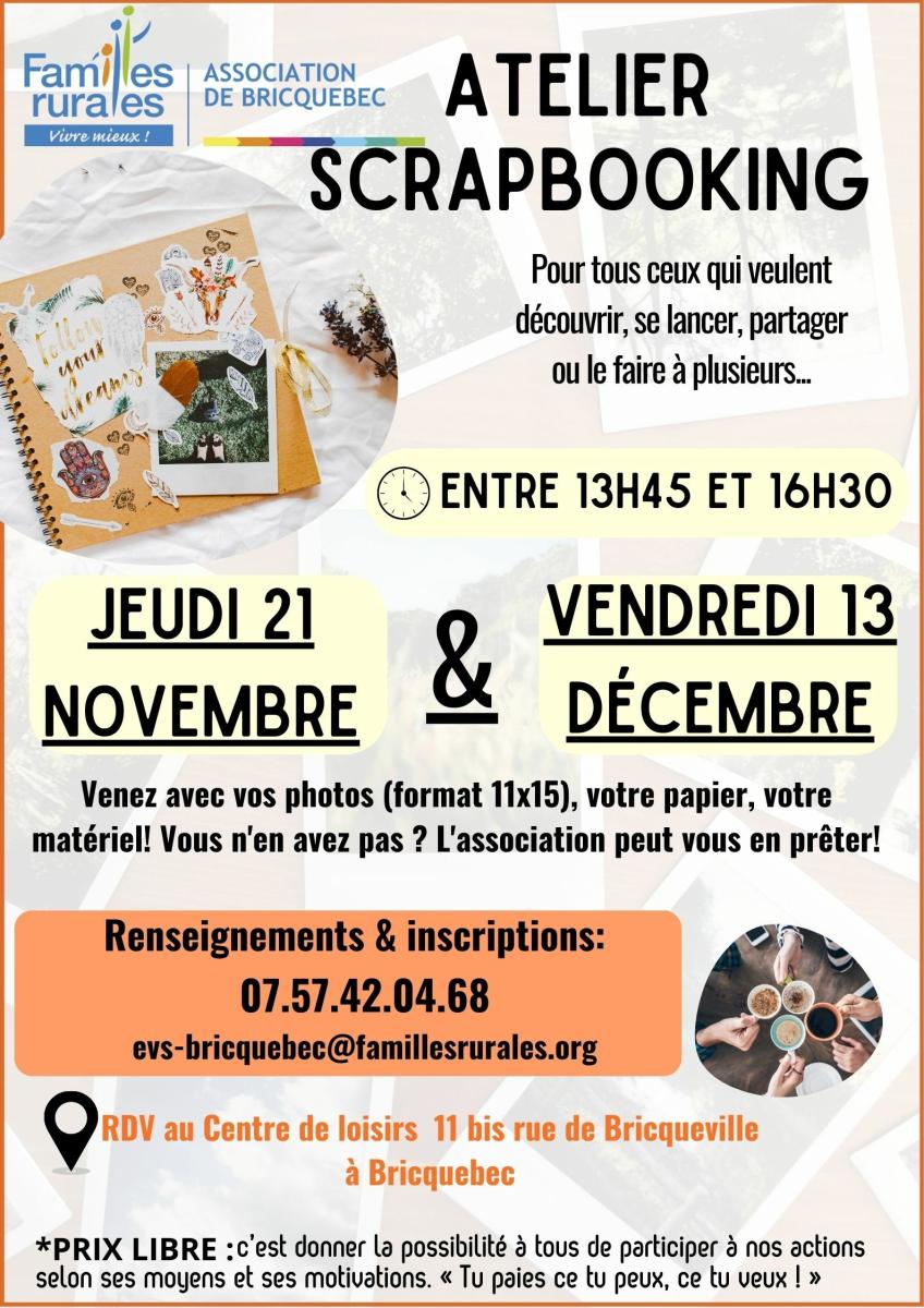 Atelier scrapbooking avec l'EVS