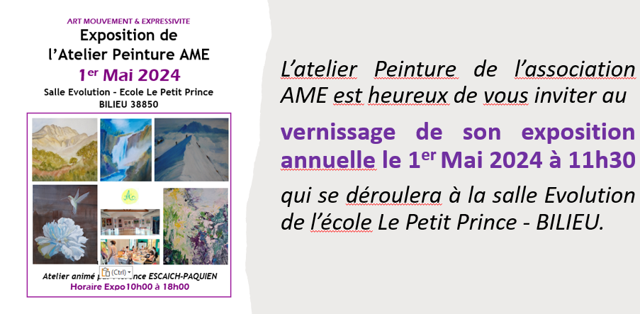 AME - vernissage de l'exposition annuelle de l'atelier peinture