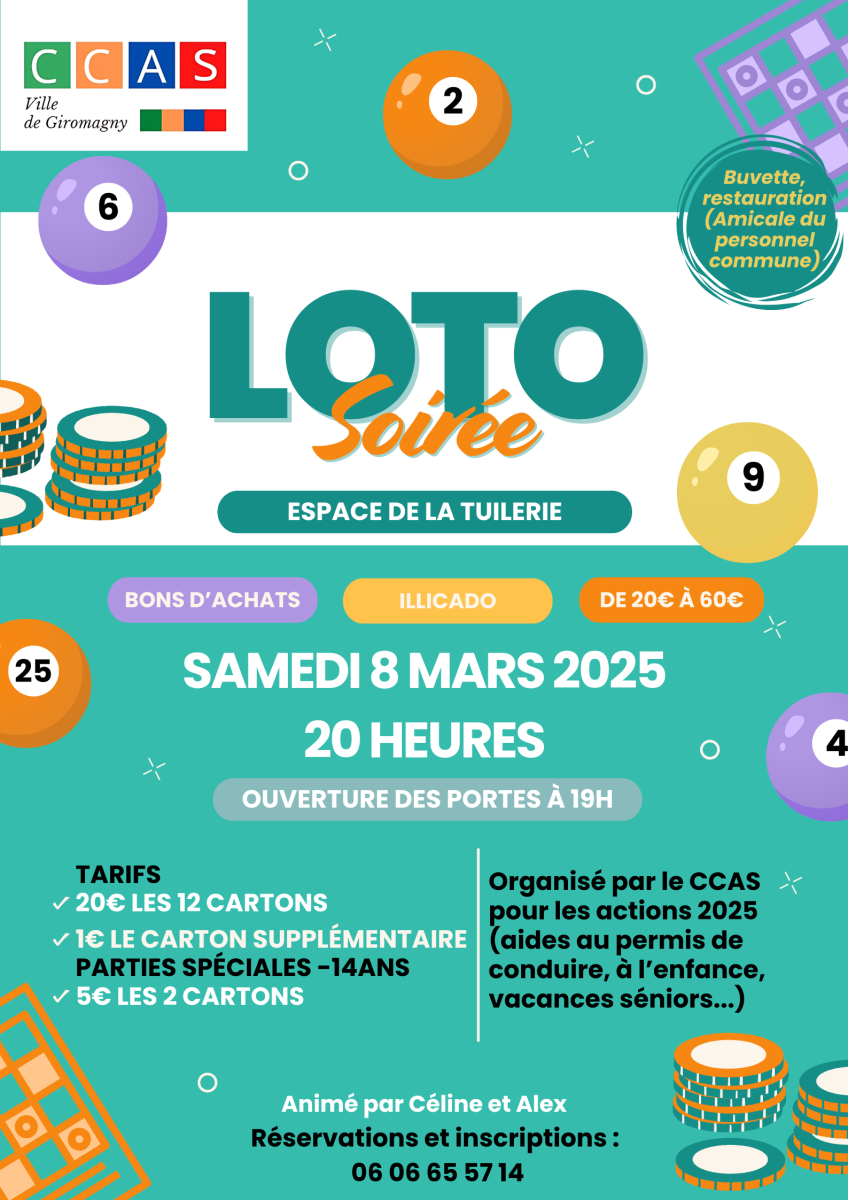 LOTO du CCAS de Giromagny - 8 mars 2025