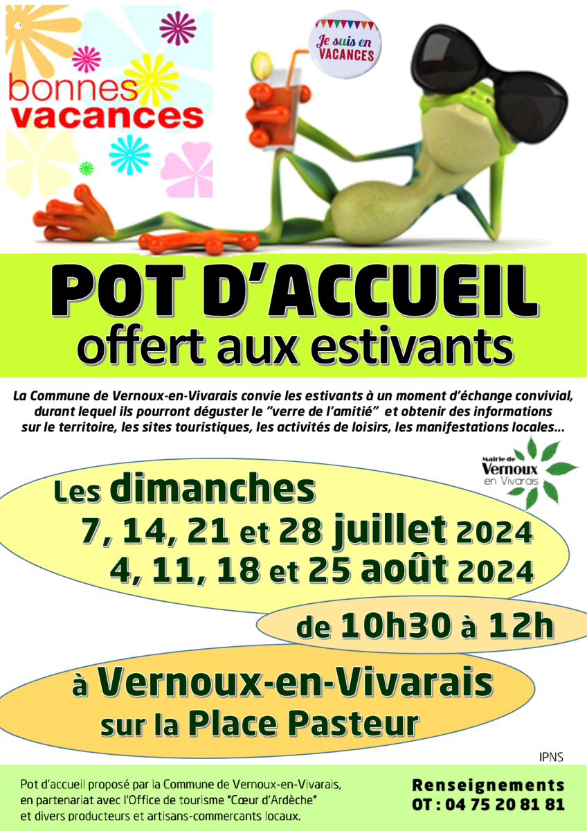 Pot d'accueil offert aux estivants