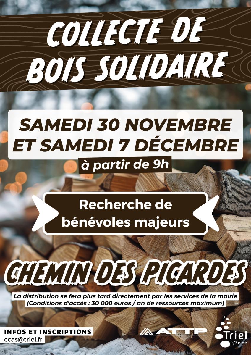 Collecte de bois solidaire : appel à bénévoles 🪵