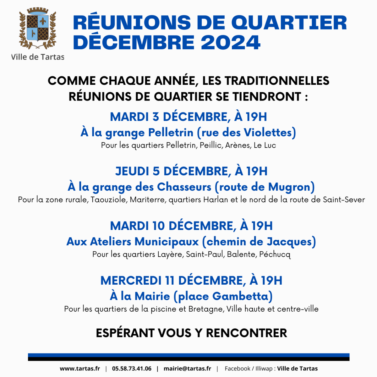 Réunion de quartier - Ateliers municipaux