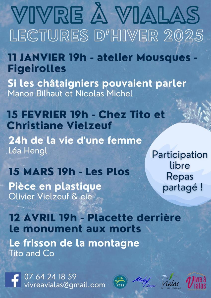 15/02 - 19h - 📖​ Lectures d'hiver par Vivre à Vialas