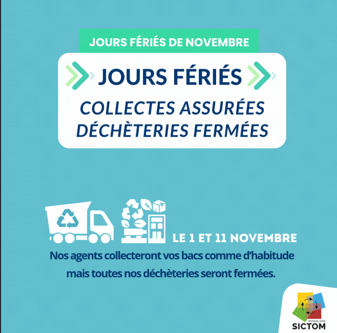 Info Sictom fériés de novembre