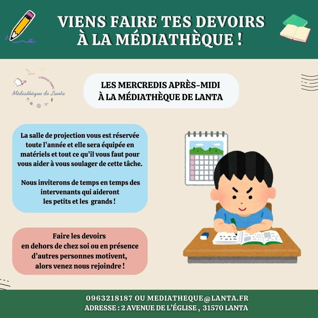 Viens faire tes devoirs ! 2nd édition de février