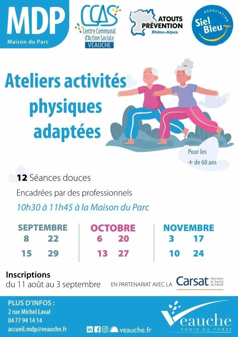 Ateliers d'activités physiques adaptées pour les plus de 60 ans