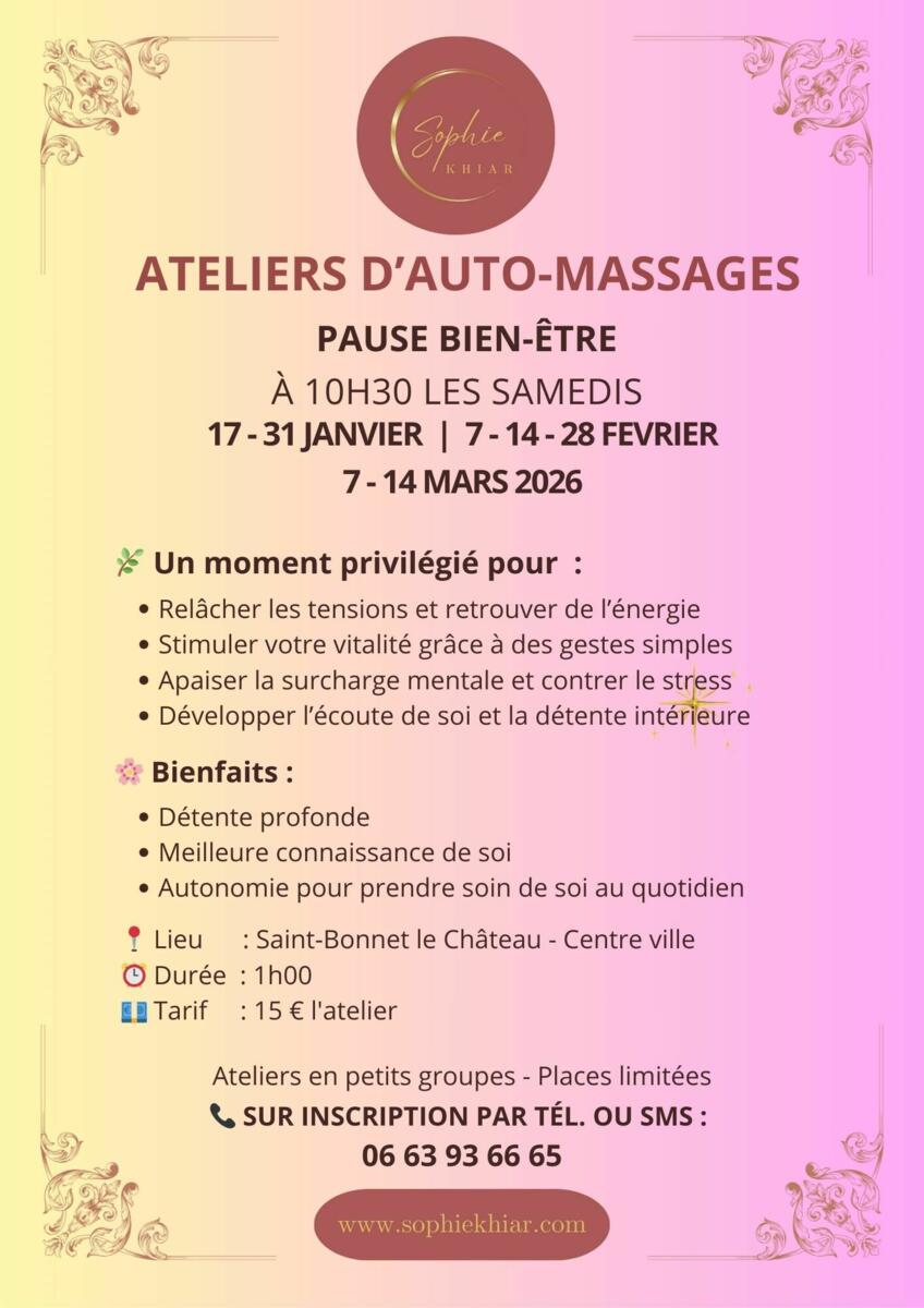 💆‍♀️ Ateliers d’auto-massages – Bien-être et détente