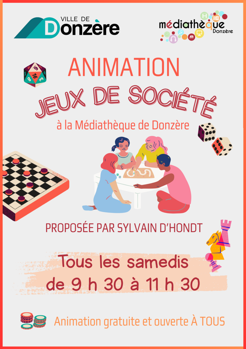 Animation jeux de société à la médiathèque