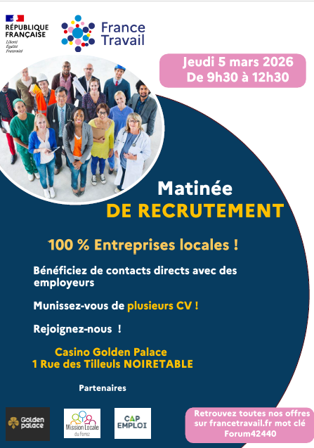 Forum de recrutement NOIRETABLE CASINO