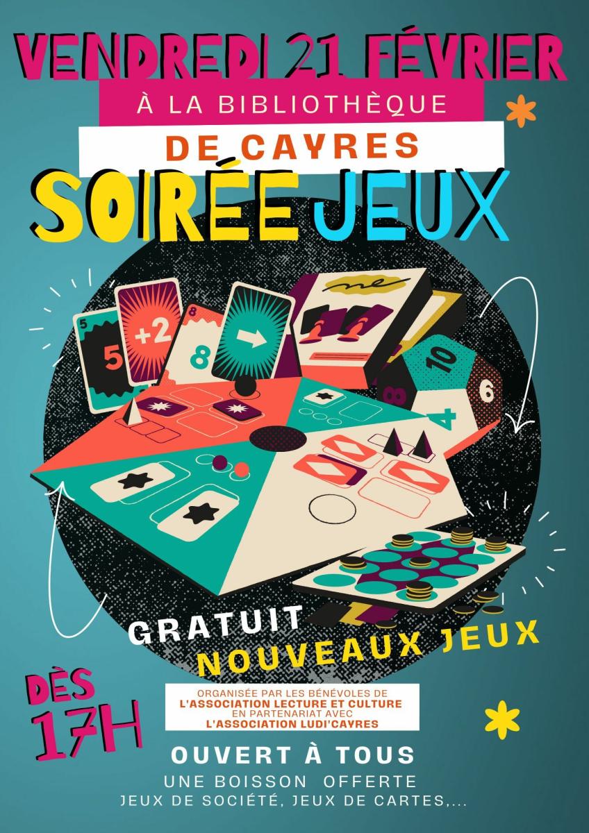 Soirée Jeux à la Bibliothèque de Cayres